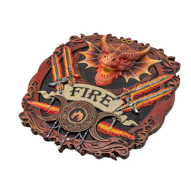 11" Anne Stokes Elements Plaque - Fire - Magick Magick.com