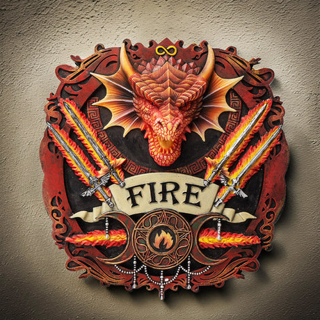 11" Anne Stokes Elements Plaque - Fire - Magick Magick.com