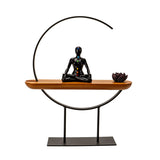 11" Meditation Chakra Metal with Wood Stand - Magick Magick.com