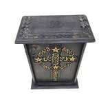 11" Pentagram & Celtic Cross Wood Chest - Magick Magick.com