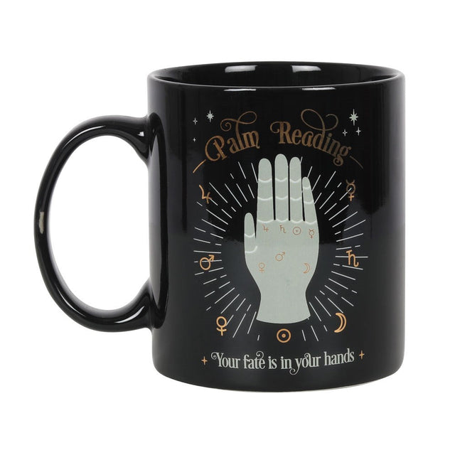 11 oz Ceramic Tarot Card Mug - Palm Reading - Magick Magick.com