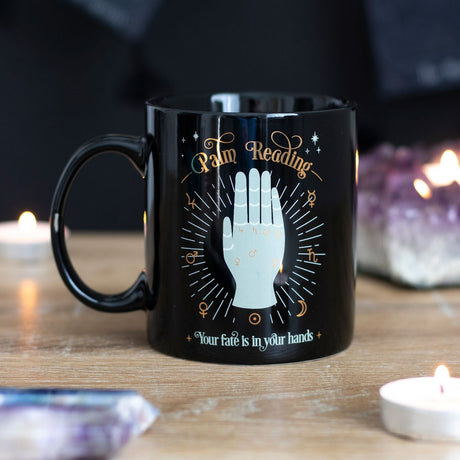11 oz Ceramic Tarot Card Mug - Palm Reading - Magick Magick.com
