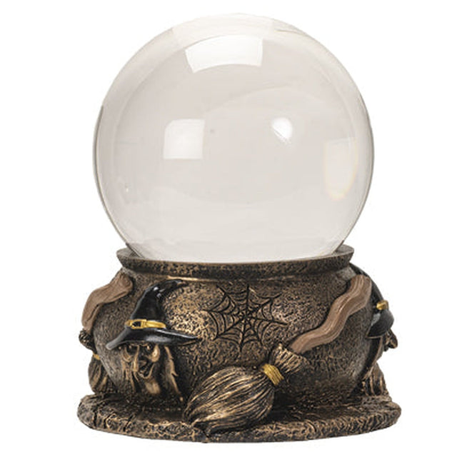 110 mm Witch and Broom Gazing Ball - Magick Magick.com