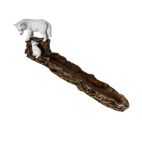 11.2 Wolf and Pup Stick Incense Burner - Magick Magick.com