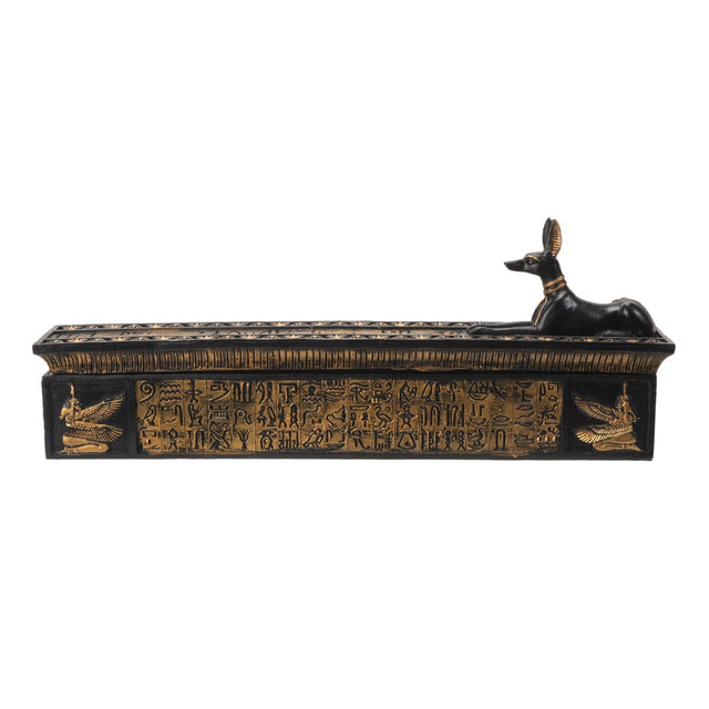 11.25" Anubis Stick Incense Burner Box - Magick Magick.com