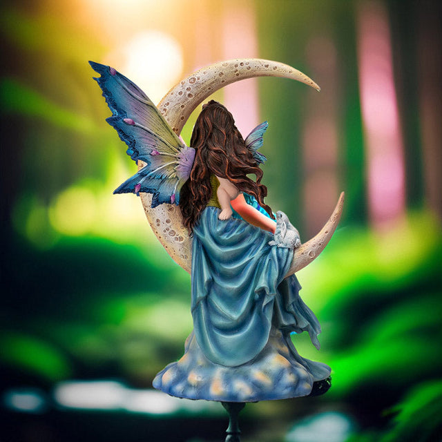 11.4" Moon Fairy Holding Daughter Statue - Magick Magick.com