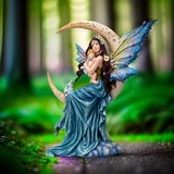 11.4" Moon Fairy Holding Daughter Statue - Magick Magick.com