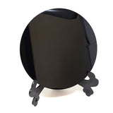 11.8" Black Obsidian Scrying Mirror with Stand - Magick Magick.com