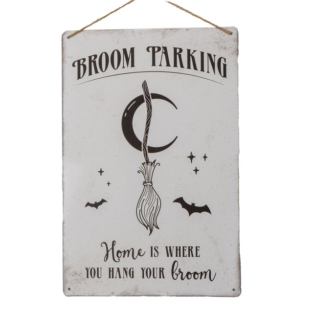 11.8" Broom Parking Metal Sign - Magick Magick.com