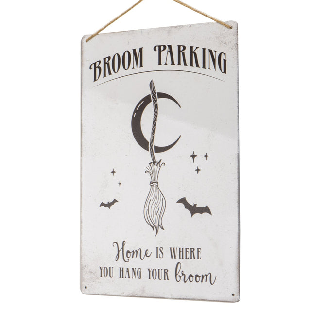 11.8" Broom Parking Metal Sign - Magick Magick.com