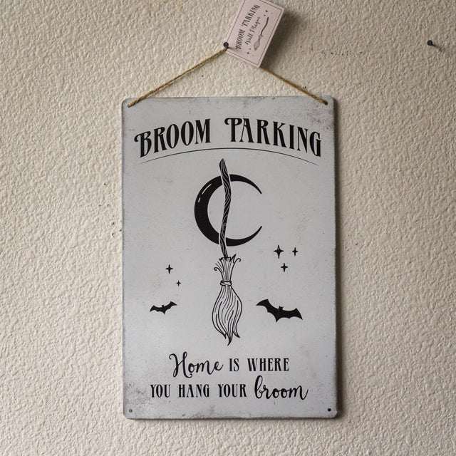 11.8" Broom Parking Metal Sign - Magick Magick.com