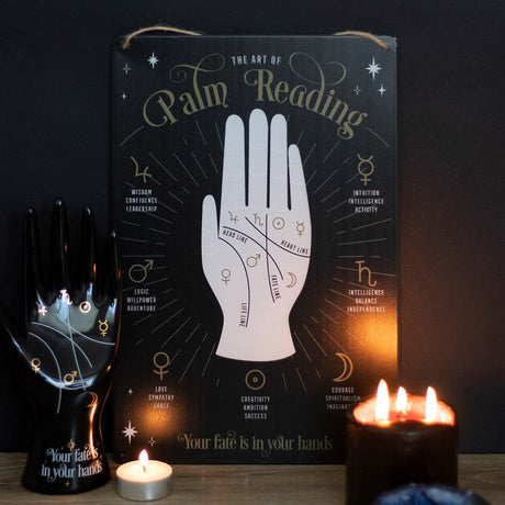 11.8" Palm Reading Fate in Your Hand Metal Sign Wall Decor - Magick Magick.com