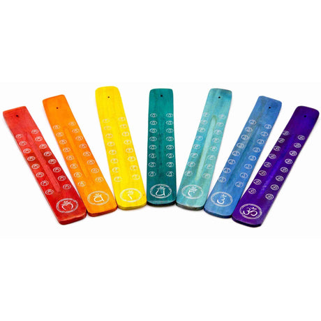 12" Chakra Incense Stick Holder Set (Set of 14) - Magick Magick.com