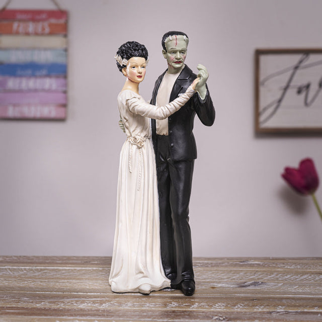 12" Frankenstein and Bride Dancing Statue - Magick Magick.com