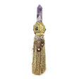 12" Wicca Broom - Triple Moon Pentacle with Amethyst - Magick Magick.com