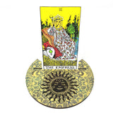 12" Wooden Crescent Tarot Card Holder Sun - Magick Magick.com