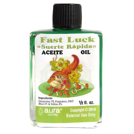 1/2 oz Aura Spiritual Oil - Fast Luck (Suerte Rapida) - Magick Magick.com