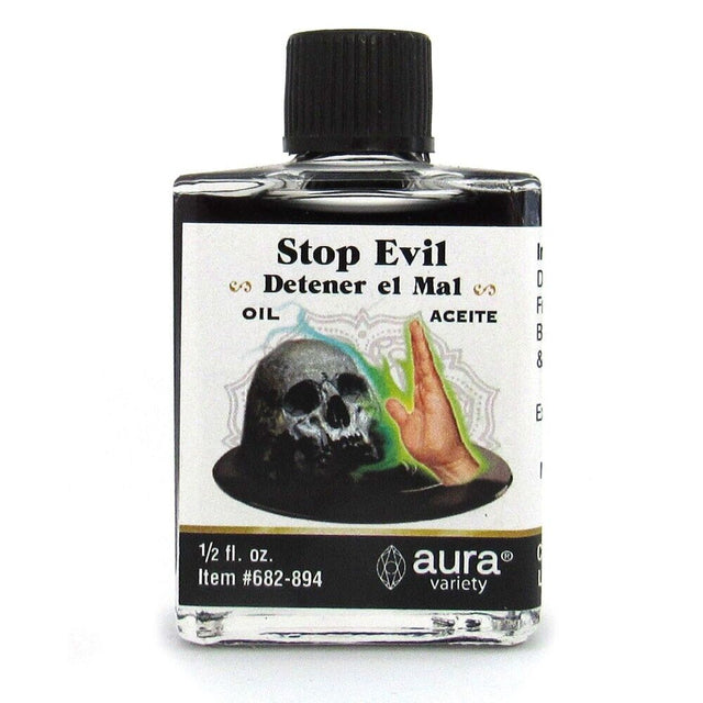 1/2 oz Aura Spiritual Oil - Stop Evil - Magick Magick.com