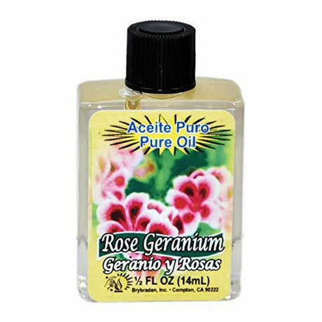 1/2 oz Brybradan Spiritual Oil - Pure Rose Geranium - Magick Magick.com