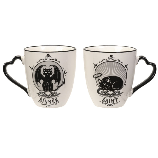 12 oz Ceramic Mug Set - Saint & Sinner - Magick Magick.com