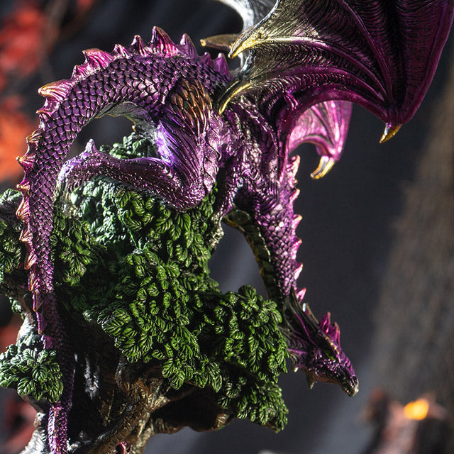 12.4" Dragon Statue - Dragon Perched on Tree - Magick Magick.com