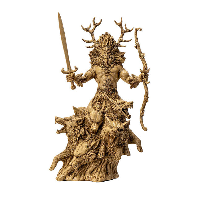 12.5" Cernunnos with Wolves Statue - Magick Magick.com