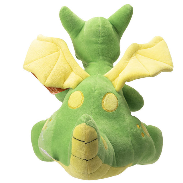 12.5" Medieval Shield Dragon Green Yellow Plush - Magick Magick.com