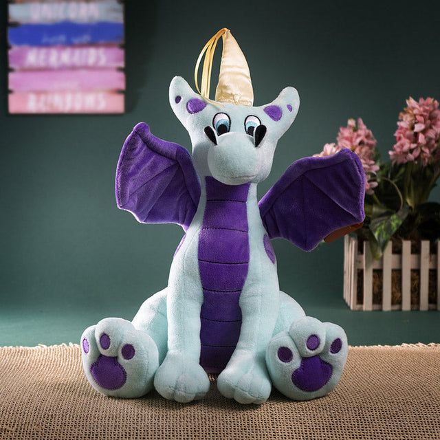 12.5" Princess Dragon Purple Blue Plush - Magick Magick.com