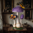 12.6" Purple Mushroom with Butterflies Statue - Magick Magick.com