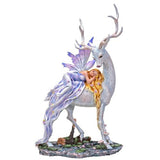 13" Fairy Statue - Sleeping Fairy on Deer - Magick Magick.com