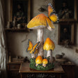 13" Yellow Mushroom with Butterflies Statue - Magick Magick.com