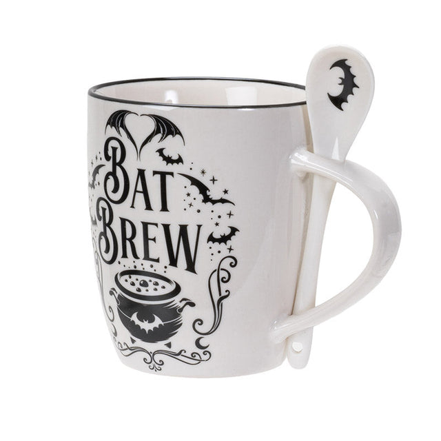 13 oz Ceramic Mug and Spoon Set - Bat Brew - Magick Magick.com