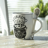 13 oz Ceramic Mug and Spoon Set - Stirring Up Magic - Magick Magick.com