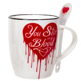 13 oz Ceramic Mug and Spoon Set - You Stir My Blood - Magick Magick.com