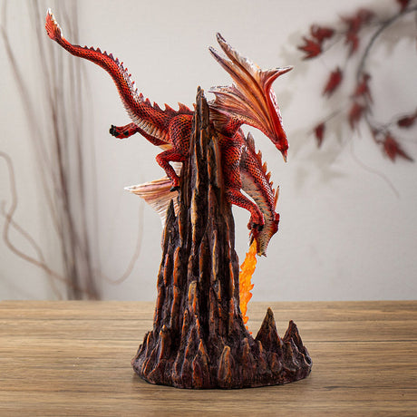 13.3" Fire Dragon Statue - Magick Magick.com