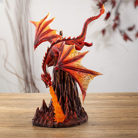13.3" Fire Dragon Statue - Magick Magick.com