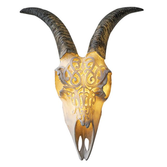 13.4" Goat Skull LED Light Up - Magick Magick.com