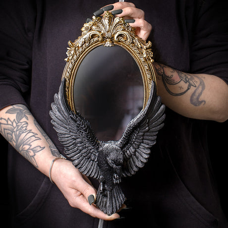 13.5" Raven's Gaze Wall Mirror - Magick Magick.com