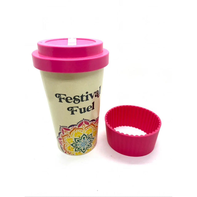 13.5 oz Bamboo Travel Mug with Sleeve - Festival Fuel - Magick Magick.com