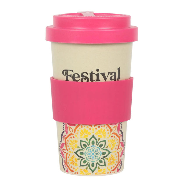 13.5 oz Bamboo Travel Mug with Sleeve - Festival Fuel - Magick Magick.com