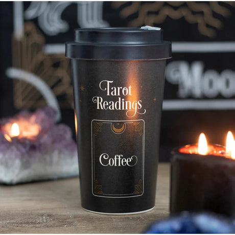 13.5 oz Bamboo Travel Mug with Sleeve - Tarot Readings - Magick Magick.com