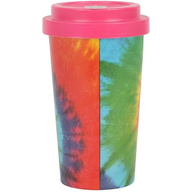 13.5 oz Bamboo Travel Mug with Sleeve - Tie Dye Mandala - Magick Magick.com