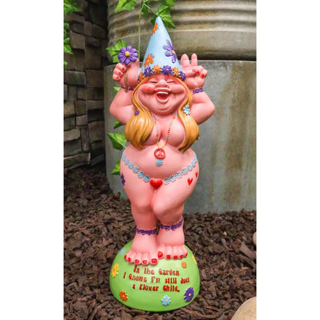 13.75" Gnome Statue - Flower Lady - Magick Magick.com