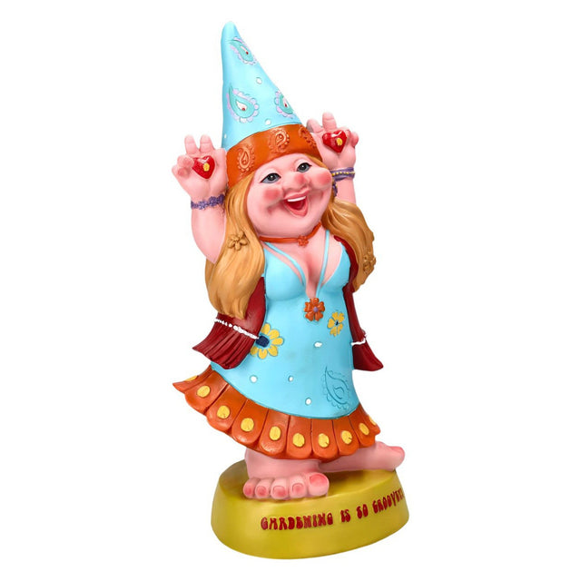 13.75" Gnome Statue - Groovy Lady - Magick Magick.com