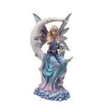 13.75" Luna Fairy with Owl Statue - Magick Magick.com