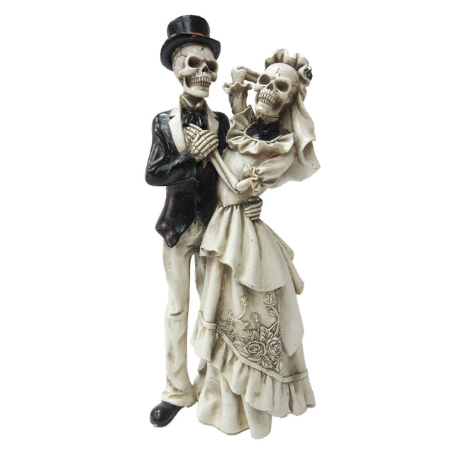 13.75" Skeleton Statue - Wedding Couple - Magick Magick.com