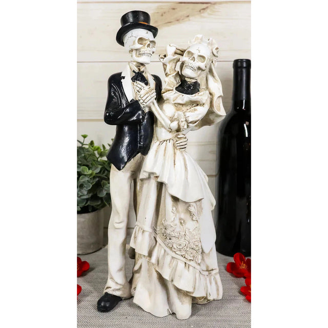 13.75" Skeleton Statue - Wedding Couple - Magick Magick.com