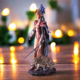 14.25" Ring of Fire Battle Stance with Wolf Statue - Magick Magick.com