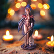 14.25" Ring of Fire Battle Stance with Wolf Statue - Magick Magick.com