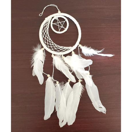 15" Dream Catcher - Crescent Moon Pentagram - Magick Magick.com